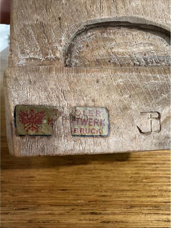 VTG Wood Gnome Candleholder HandCarved Tiroler Austria Alpine Whimsical Unique - Picture 6 of 10